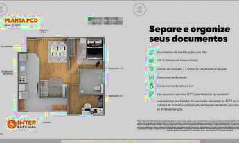 Imagem 2: Apartamento na planta -Unique Flamboyant -2 dts 52 m2