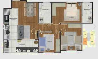 Imagem 2: Apartamento Planejado e Mobiliado 62 mts para Locação no Residencial Cenário, localizado n