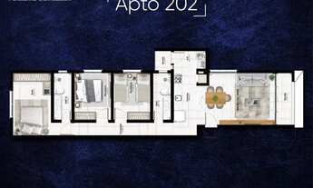 Imagem 6: Apartamento com 3 dormitórios à venda, 82 m² por R$ 547.000 - Res Casa Nova - Ambrósio - G