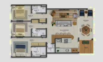 Imagem 2: Apartamento à venda no RESERVA IAMANI ITACIMIRIM , ITACIMIRIM - MONTE GORDO, Camaçari, BA