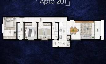 Imagem 5: Apartamento com 3 dormitórios à venda, 82 m² por R$ 547.000 - Res Casa Nova - Ambrósio - G