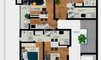 Imagem 4: Apartamento Novo de 01 dormitório à venda em Camobi/UFSM, Santa Maria