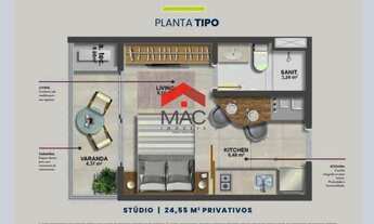 Imagem 7: Apartamento para Venda em Salvador, Caminho das Árvores, 1 dormitório, 1 suíte, 1 banheiro