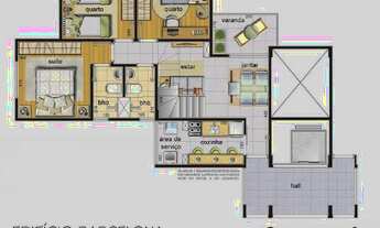Imagem 5: Cobertura duplex Edifício Barcelona com 3 quartos, suíte e 2 vagas