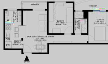 Imagem 4: Lindo Apartamento para aluguel 43 metros 2 quartos uma vaga sacada