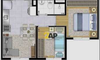 Imagem 3: Apartamento com 2 dormitórios à venda, 34 m² por R$ 240.987 - Socorro - São Paulo/SP