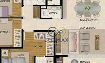 Imagem 6: Apartamento com 2 dormitórios à venda, 68 m² por R$ 622.480 - Jardim Flor da Montanha - Gu