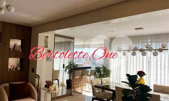 Imagem 7: Apartamento com 133m² de área útil, varanda gourmet com fechamento em vidro, sala para 03