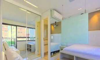 Imagem 6: Studio mobiliado, com ar-condicionado, janela antirruído e 1 vaga