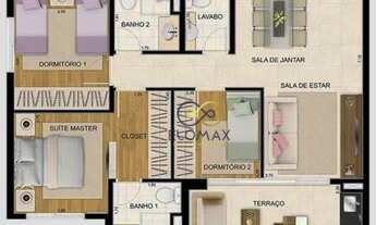 Imagem 4: Apartamento com 2 dormitórios à venda, 68 m² por R$ 622.480 - Jardim Flor da Montanha - Gu