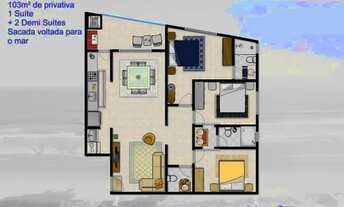 Imagem 2: Excelente apartamento com 3 suítes, em gravatá, Navegantes/SC. (Cód. 10183