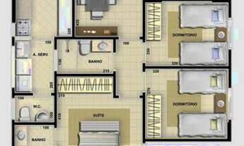 Imagem 7: Apartamento no Bairro Vila Aviação - Condominio Gurupi na