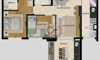Imagem 5: Apartamento com 2 dormitórios à venda, 68 m² por R$ 622.480 - Jardim Flor da Montanha - Gu