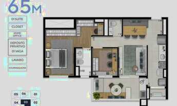 Imagem 4: Apartamento com 2 dormitórios à venda, 65 m²