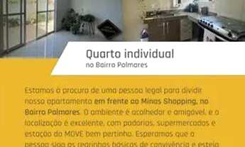 Imagem: Alugo quarto individual no bairro Palmares