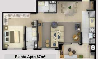 Imagem 2: Apartamento para venda tem 67 metros quadrados com 2 quartos em Centro - Osasco - SP