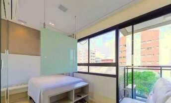 Imagem 5: Studio mobiliado, com ar-condicionado, janela antirruído e 1 vaga