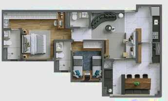 Imagem 7: Apartamento para venda com 72 m2 com 2 suítes + lavabo em Vila Dom Pedro I - São Paulo