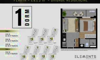 Imagem 3: Apartamento para venda possui 30 metros quadrados com 1 quarto em Santa Cecília - São Paul