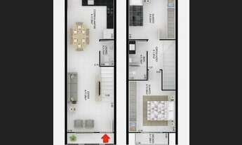 Imagem 2: Sobrado Geminado para Venda no Bairro Nova Brasília em Joinville-SC