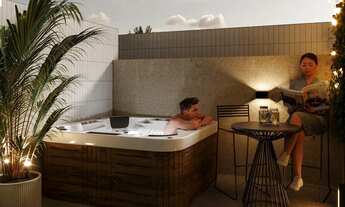 Imagem 5: Flats de 20m² a 26,50m² com sacadas ou área externa privativa no Intermares