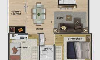 Imagem 6: Apartamento para Venda em Osasco, Quitaúna, 2 dormitórios, 1 banheiro, 1 vaga