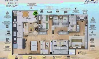 Imagem 2: Apartamento 102,56 m² no Edifício Guaecá - 7 andar