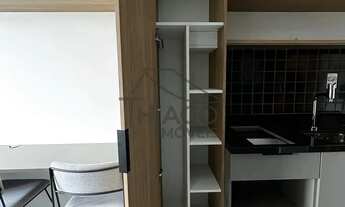 Imagem 4: Studio novo com sacada e mobiliado de 25m² para locação, localizado no bairro do Tatuapé