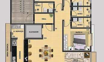 Imagem 6: Apartamentos com 3 quartos para venda em Caioba