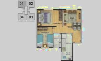 Imagem 3: Apartamento térreo em Lauro de Freitas