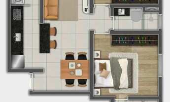 Imagem 6: Apartamento em Atibaia, programa MCMV, para venda com 59m² e 1 vaga