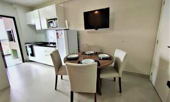 Imagem 3: Apartamento 5º andar com vista para o mar, 2 quartos com suíte, 2 vagas, elevador e piscin