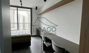 Imagem 5: Studio novo com sacada e mobiliado de 25m² para locação, localizado no bairro do Tatuapé