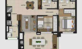 Imagem 3: Apartamento para venda com 73 metros quadrados com 2 quartos em Vila Independência - São P