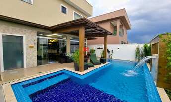 Imagem 4: Residencial Passaredo, casa duplex com 4 quartos/suítes, MOBILILADA,Piscina com cascata, e