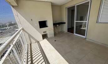 Imagem 4: Apartamento 2 dormitórios para locação no Jardim Aquárius, varanda com churrasqueira e com