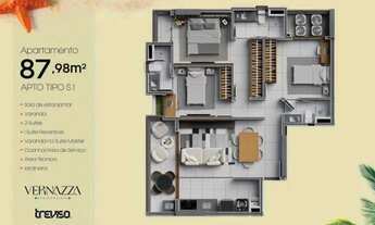 Imagem 3: Apartamento na Ponta D'areia| 87m² a 130m²| 2 vagas | 3 suites