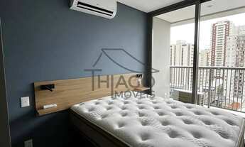 Imagem 6: Studio novo com sacada e mobiliado de 25m² para locação, localizado no bairro do Tatuapé