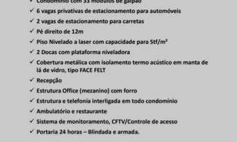 Imagem 2: Galpão/Depósito/Armazém em condomínio p/ aluguel c/ 1534 m2, c/ 2 Docas, 6 vagas carro