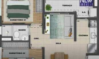 Imagem 2: Apartamento com 2 dormitórios à venda, 40 m² por R$ 244.818,00 - Mooca - São Paulo/SP