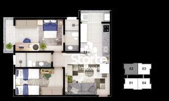 Imagem 6: Apartamentos com 2/4 à venda, 56m² e 57m² sendo a partir de R$ 331.000 - Tubalina - Uberlâ