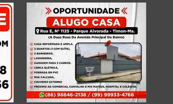 Imagem 3: ALUGO CASA RECÉM REFORMADA(3 QUARTOS, 2 BANHEIROS,ETC) - BAIRRO PARQUE ALVORADA(TIMON