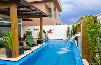Imagem 14: Residencial Passaredo, casa duplex com 4 quartos/suítes, MOBILILADA,Piscina com cascata, e