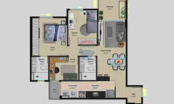 Imagem 6: Apart. c/ 3 Quartos em excelente localização