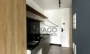 Imagem 3: Studio novo com sacada e mobiliado de 25m² para locação, localizado no bairro do Tatuapé