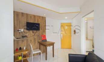 Imagem 2: Flat Tsue Bienal disponível locação com 26m², 1 dormitório e 1 vaga de garagem