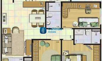Imagem: CV)Apartamento com 03 dormitórios no bairro