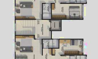 Imagem 4: Apartamento para venda tem 54 metros quadrados com 2 quartos em Nova Palhoça - Palhoça - S