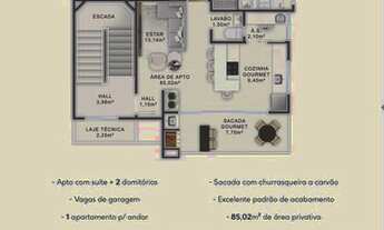 Imagem 4: Apartamento a venda com 85m2 privativo a 400 metros do mar em Picarras