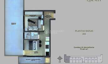 Imagem 2: STUDIO GARDEN COM PÁTIO PRIVATIVO A PREÇO DE CUSTO A POUCOS METROS DO MAR